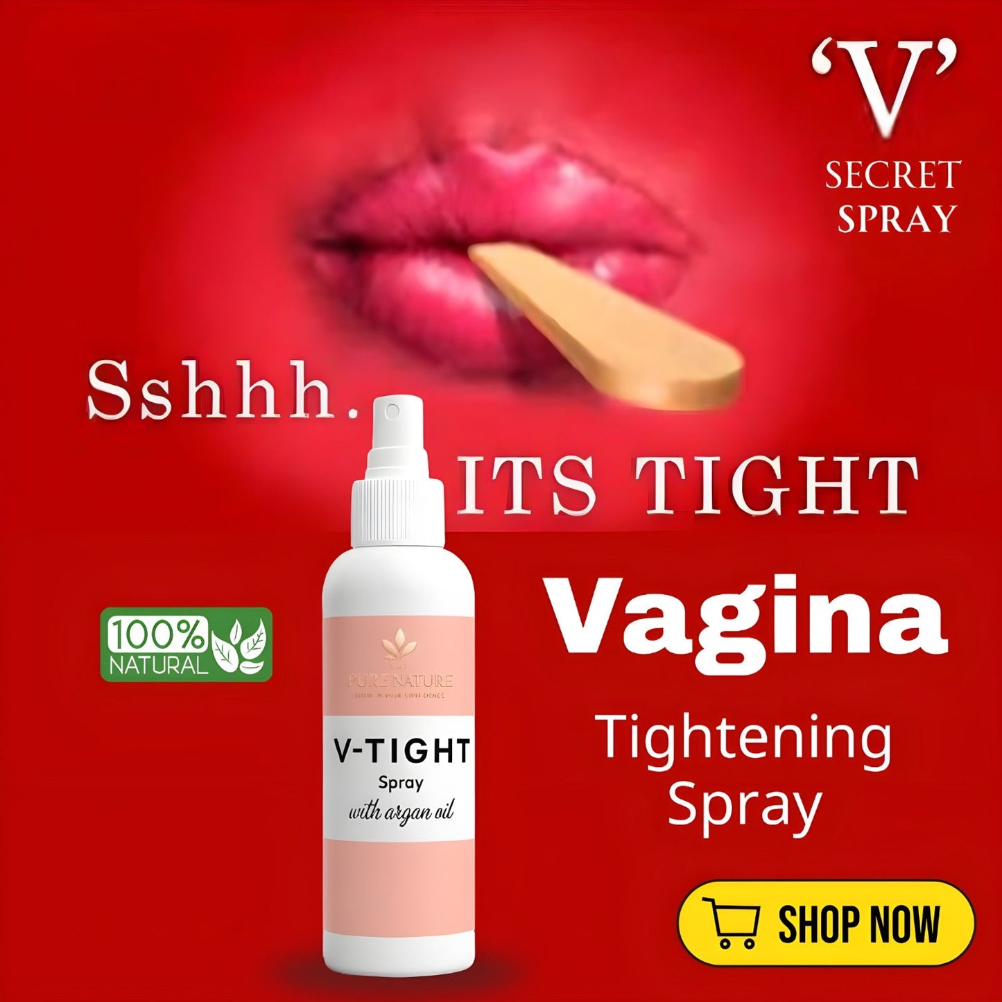 V-Tight - All Natural Instant Vaginal Tightening Spray - 150ml